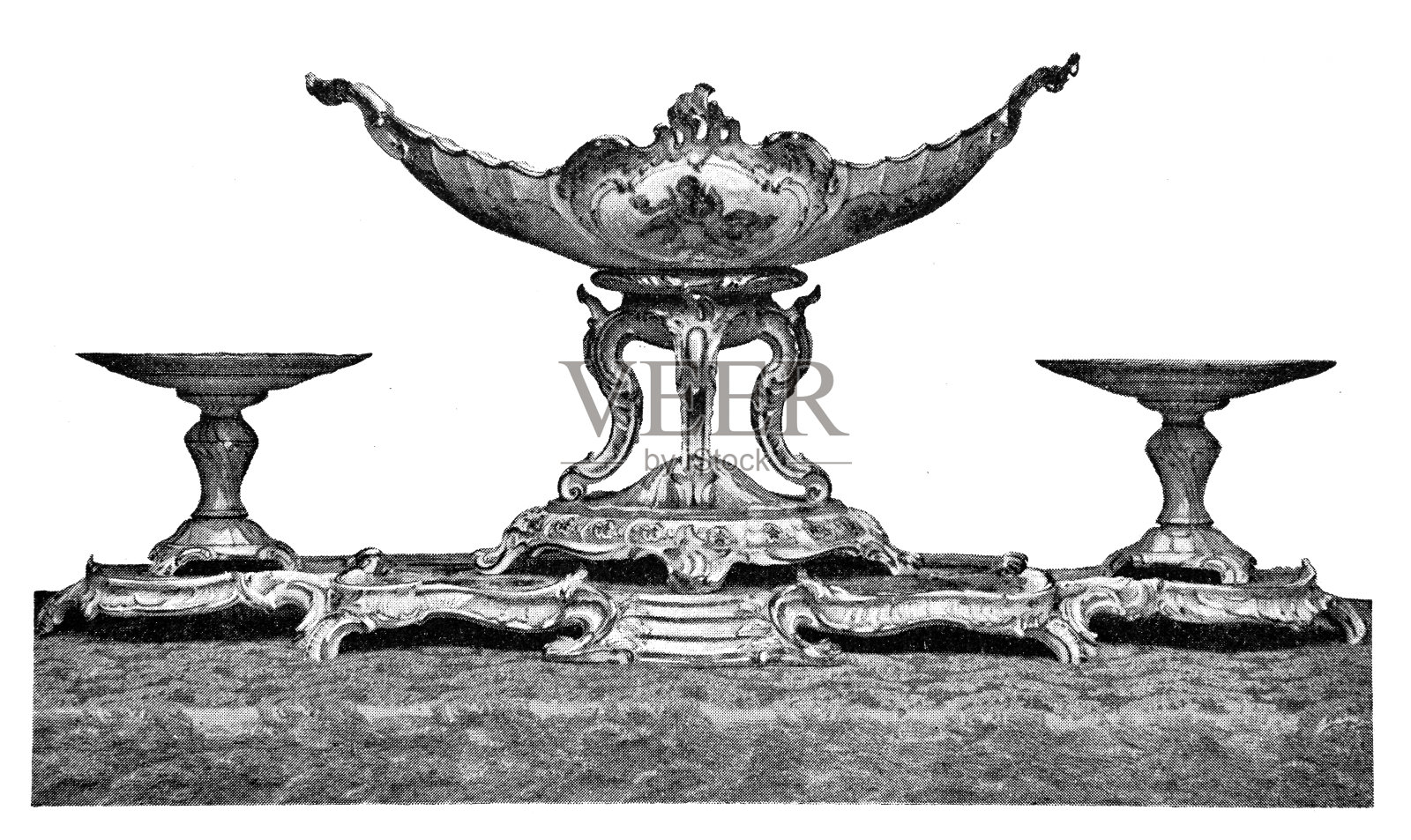 皇家瓷，表的概念插画图片素材