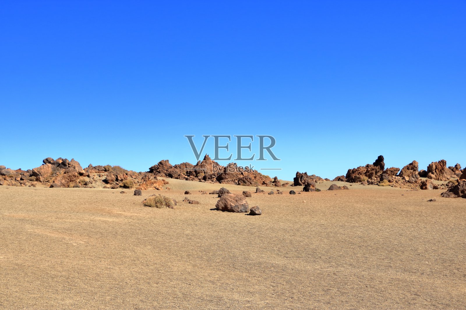 特内里费岛上的泰德国家公园，有熔岩田和泰德火山照片摄影图片