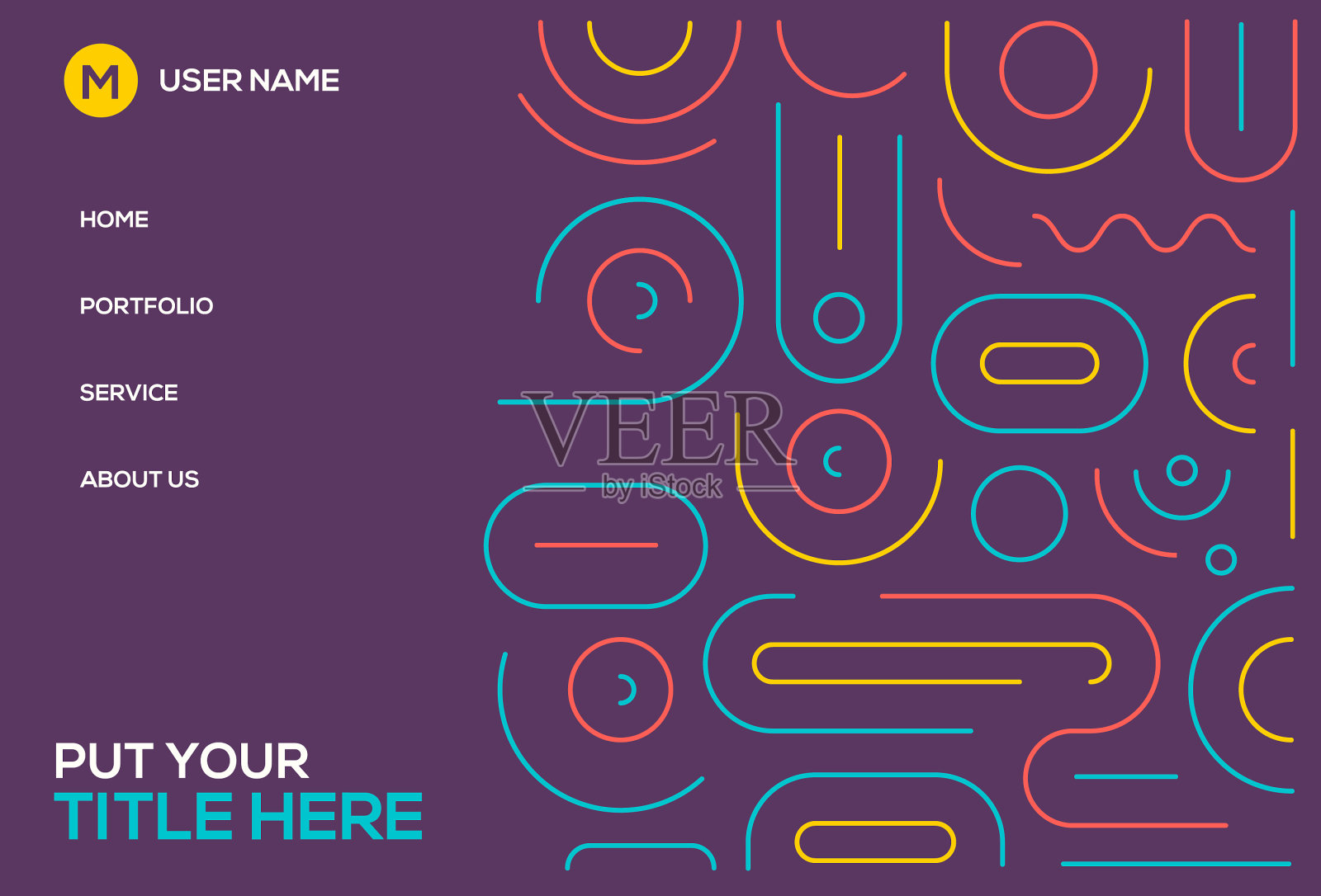 用拷贝空间抽象线条图案设计插画图片素材