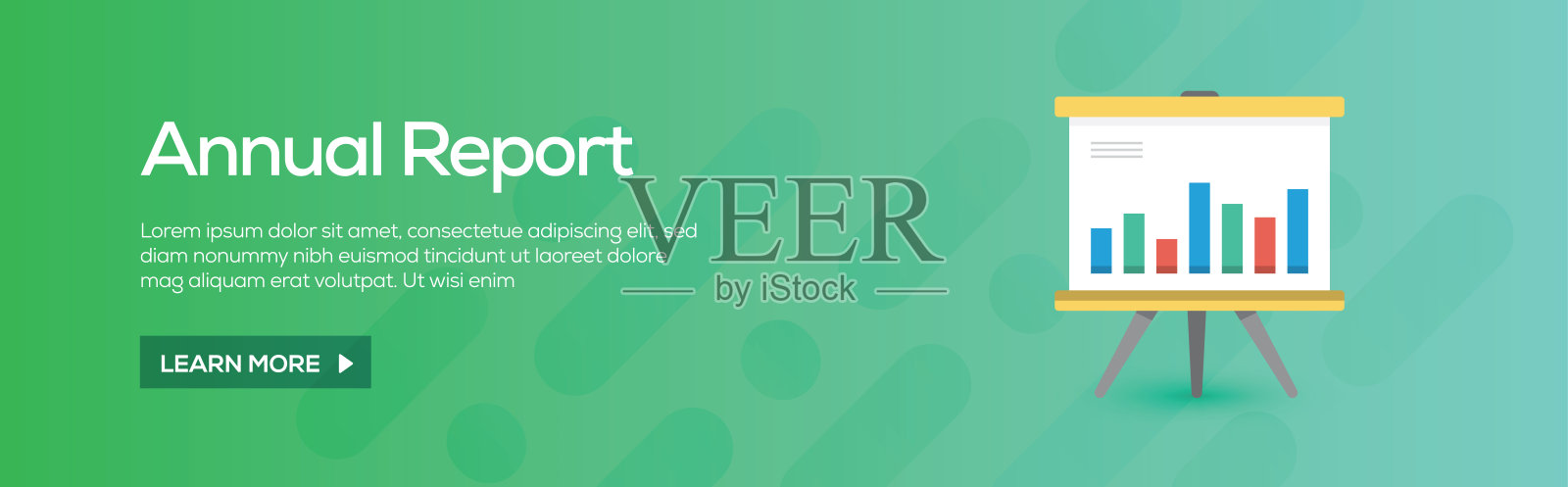 年度报告平面网络横幅插画图片素材