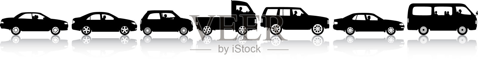 汽车轮廓插画图片素材