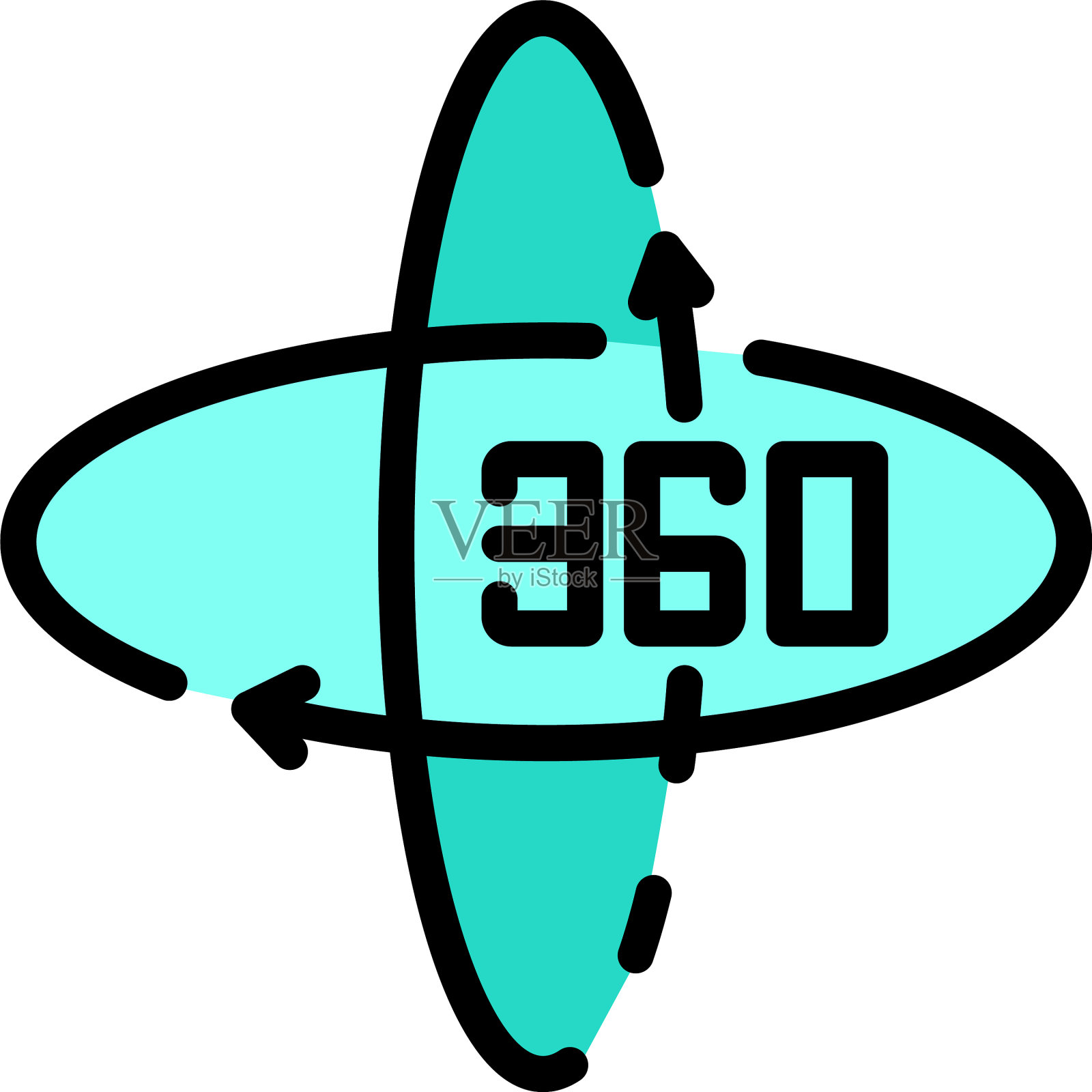 Vr技术图标颜色轮廓插画图片素材