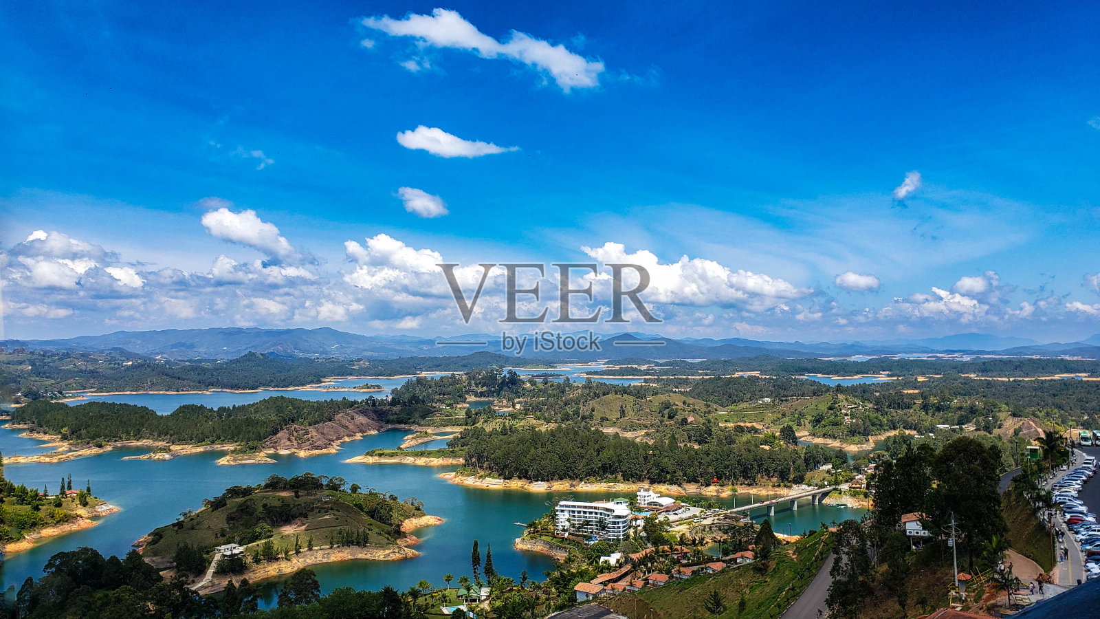 哥伦比亚瓜塔佩泻湖全景照片摄影图片