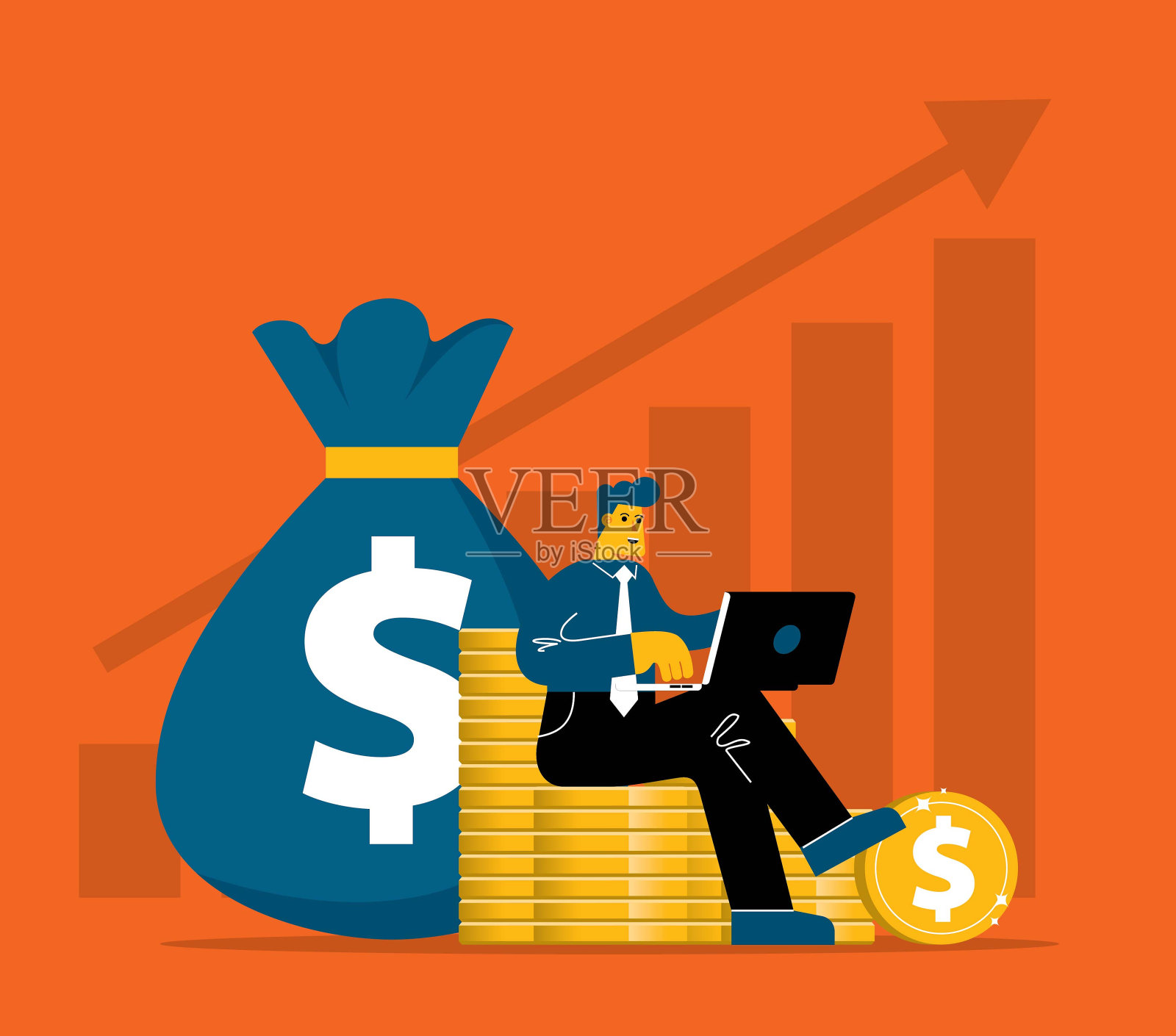 商人,投资插画图片素材