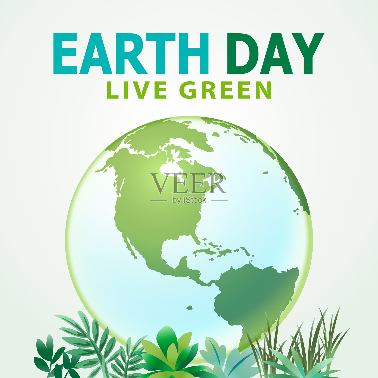 地球日地球绿色生活插画图片素材