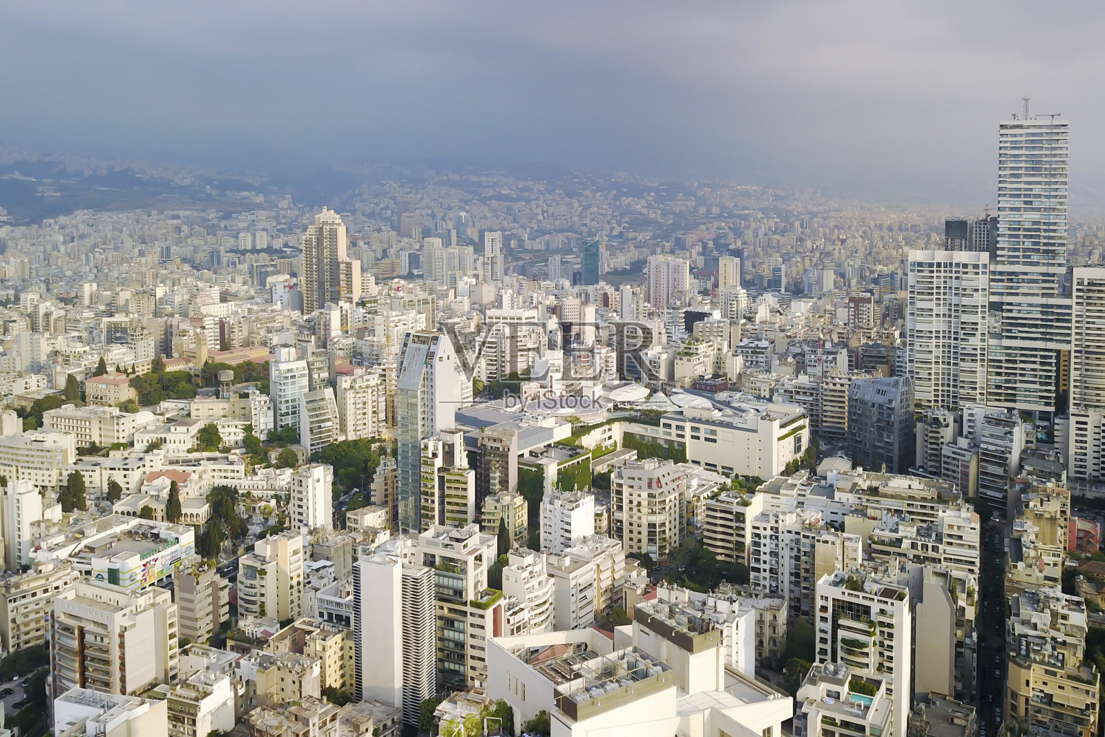 大爆炸前的贝鲁特无人机景观照片摄影图片