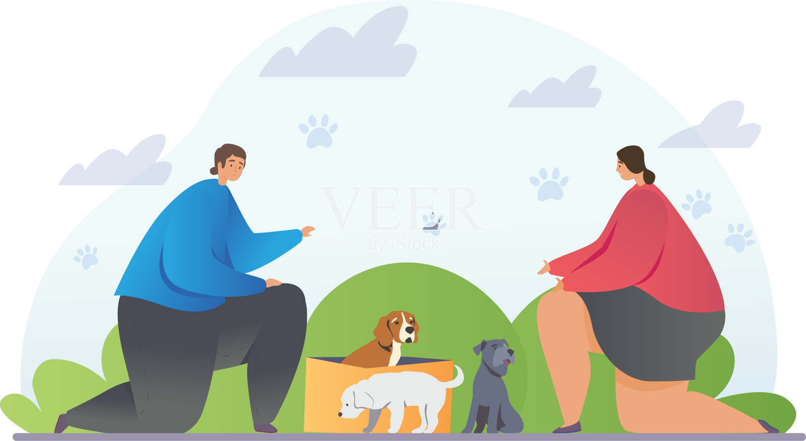 流浪狗的概念设计元素图片