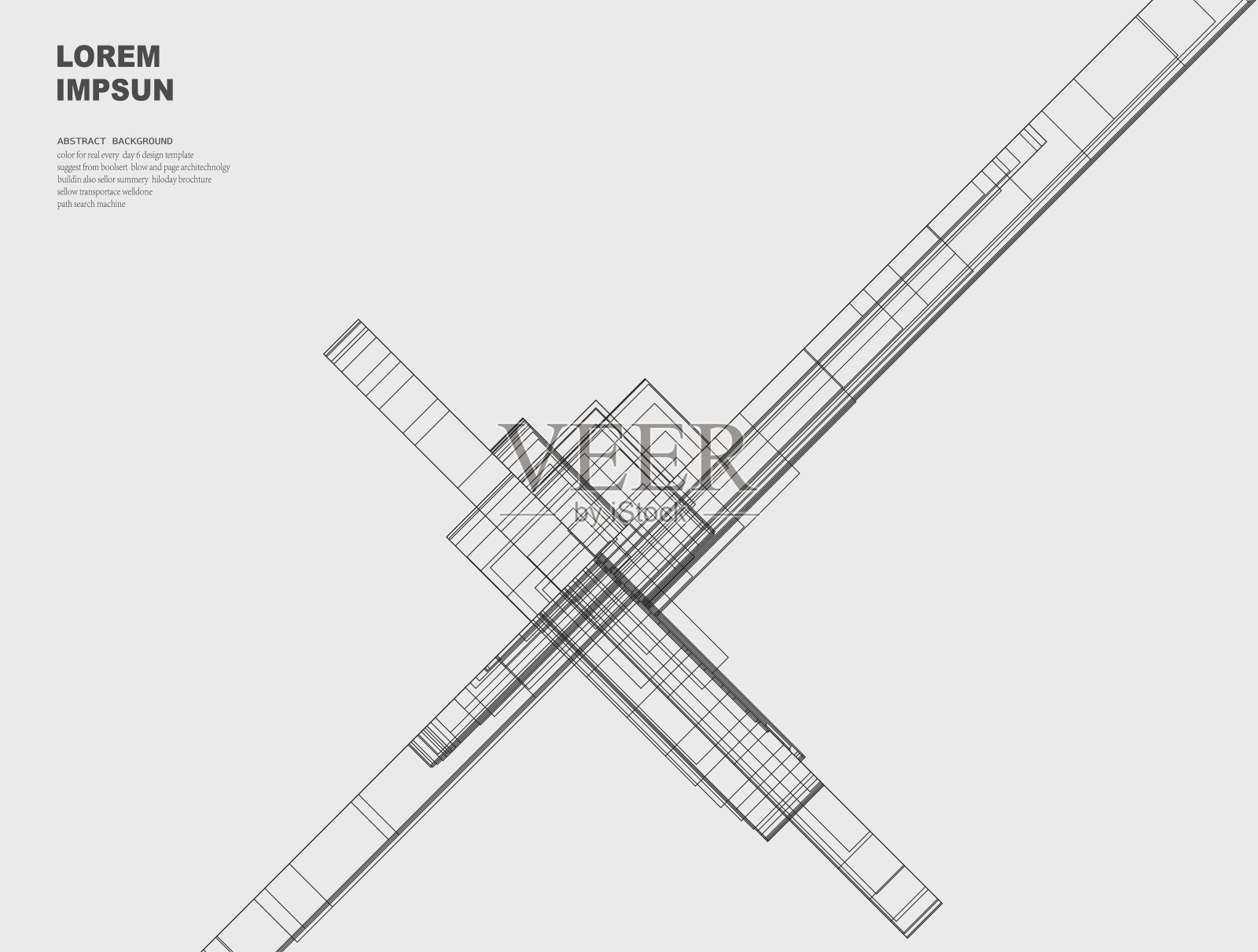几何极简主义素描线条结构图案背景设计插画图片素材