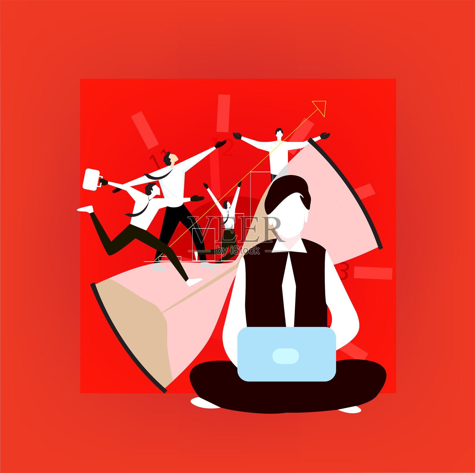 股市，插画图片素材