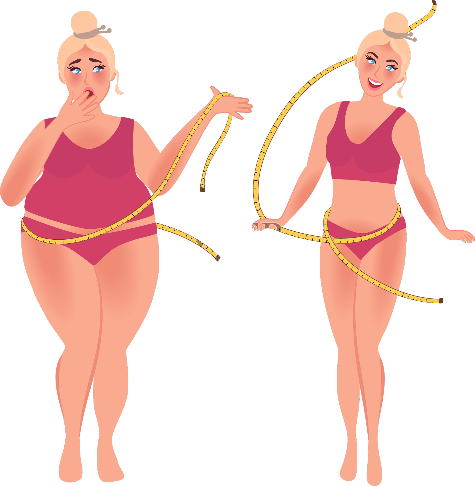减肥女性身材设计元素图片