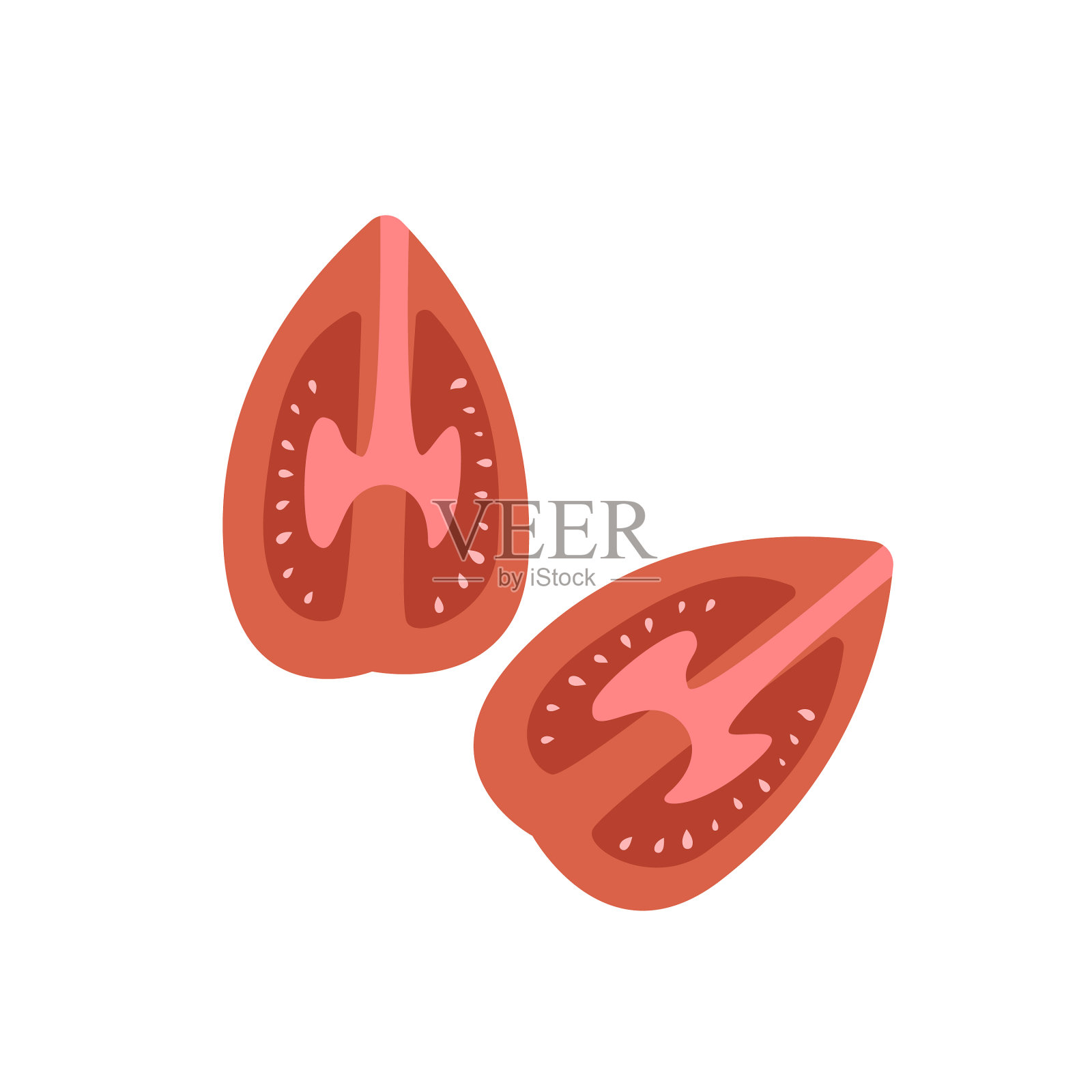 西红柿片爱苹果插画图片素材