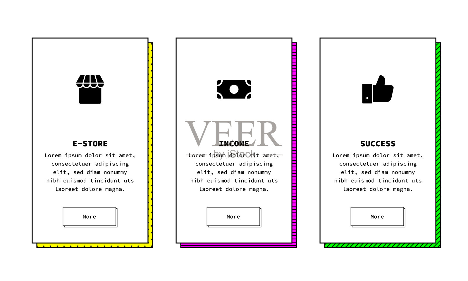 实体图标电子商务概念信息图设计。插画图片素材