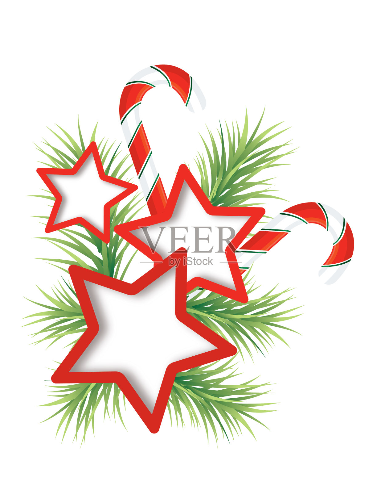 圣诞节Evergeen背景插画图片素材