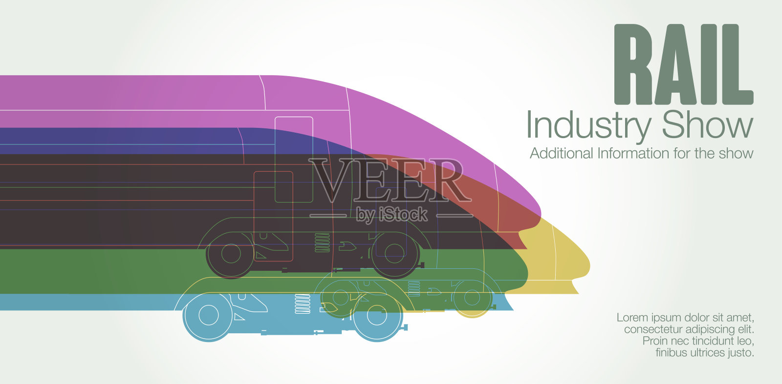 铁路展览或展览模板插画图片素材