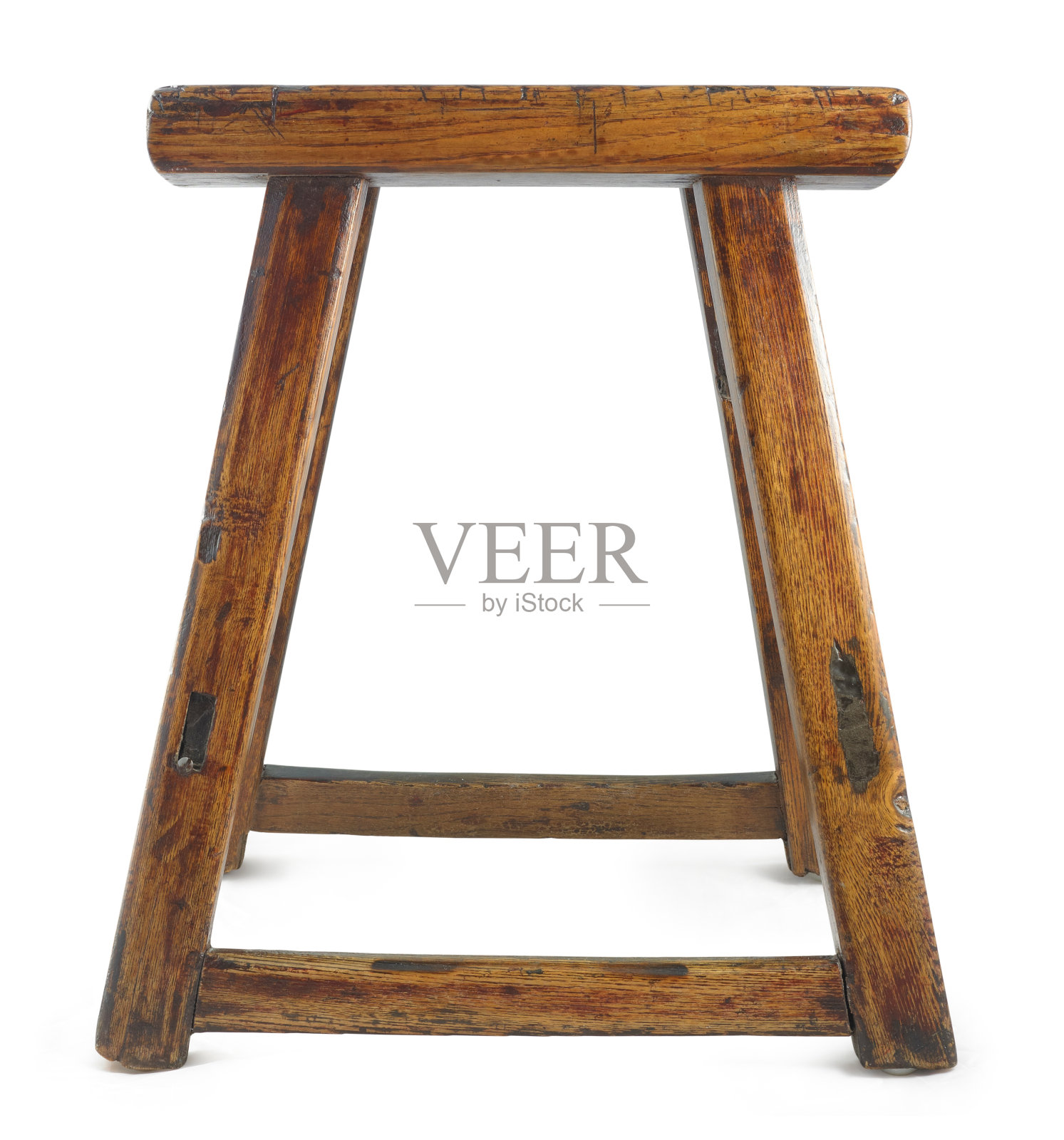 日本风格的长凳孤立在白色与修剪路径照片摄影图片