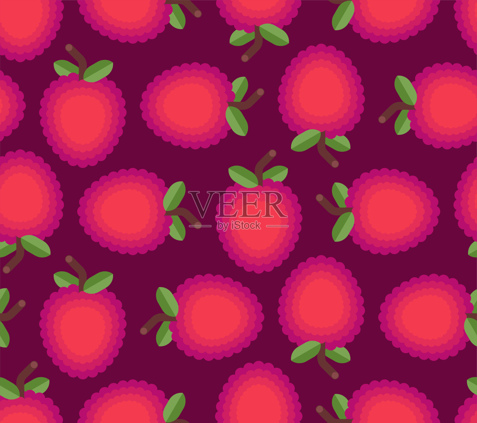 荔枝模式无缝。果实小圆甜。向量的背景插画图片素材