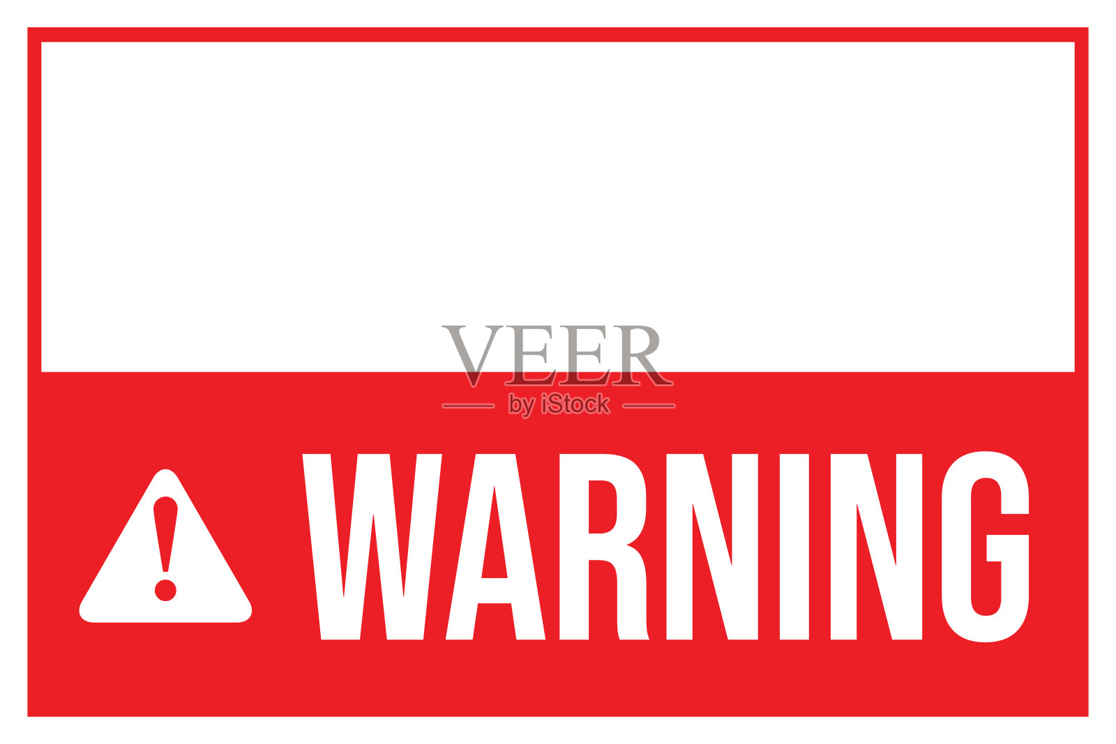 警告在一个红色标志向量插图插画图片素材