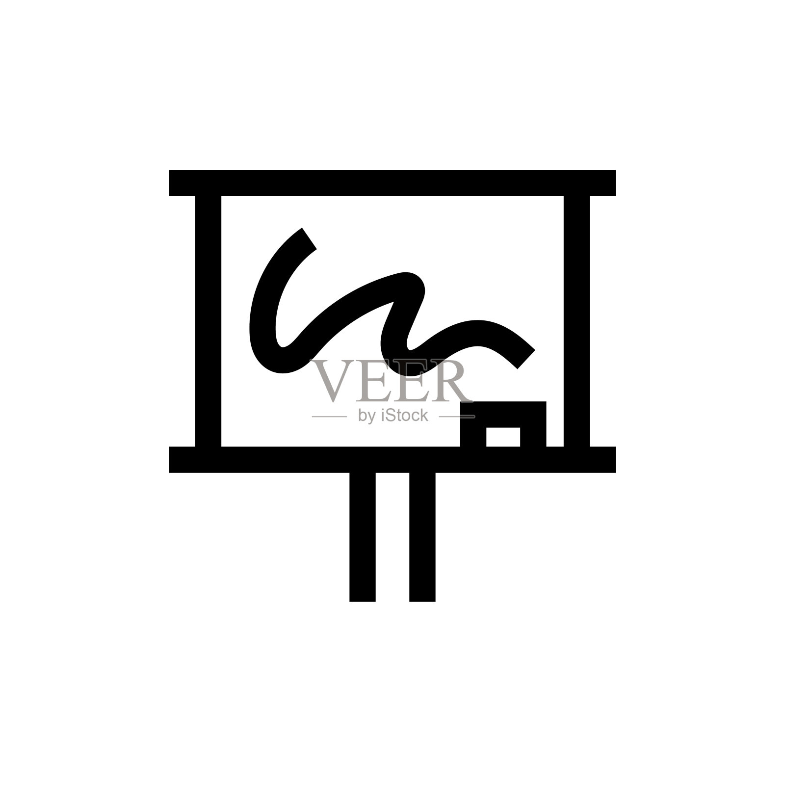 黑板线图标，设计，像素完美，可编辑笔触。标志、标志、符号。插画图片素材