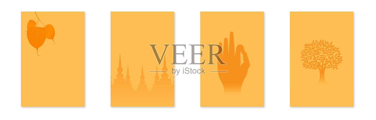 佛陀普尼玛的矢量图。卫塞节。插画图片素材