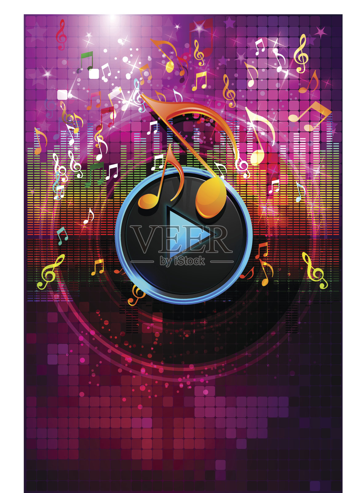 娱乐节目-音乐背景插画图片素材