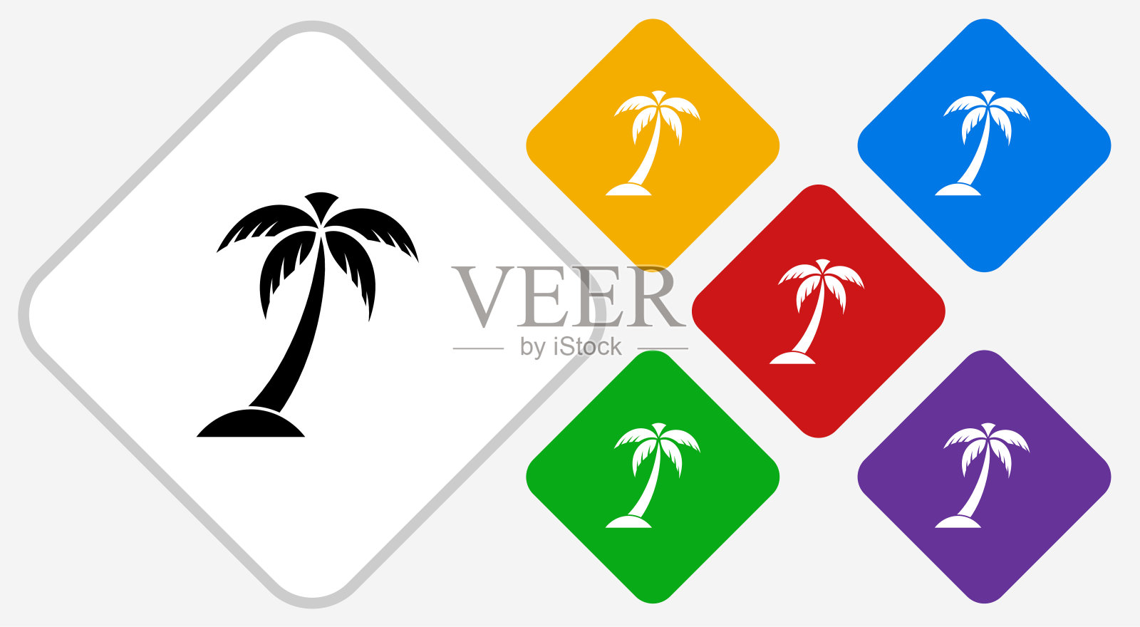 棕榈树。插画图片素材