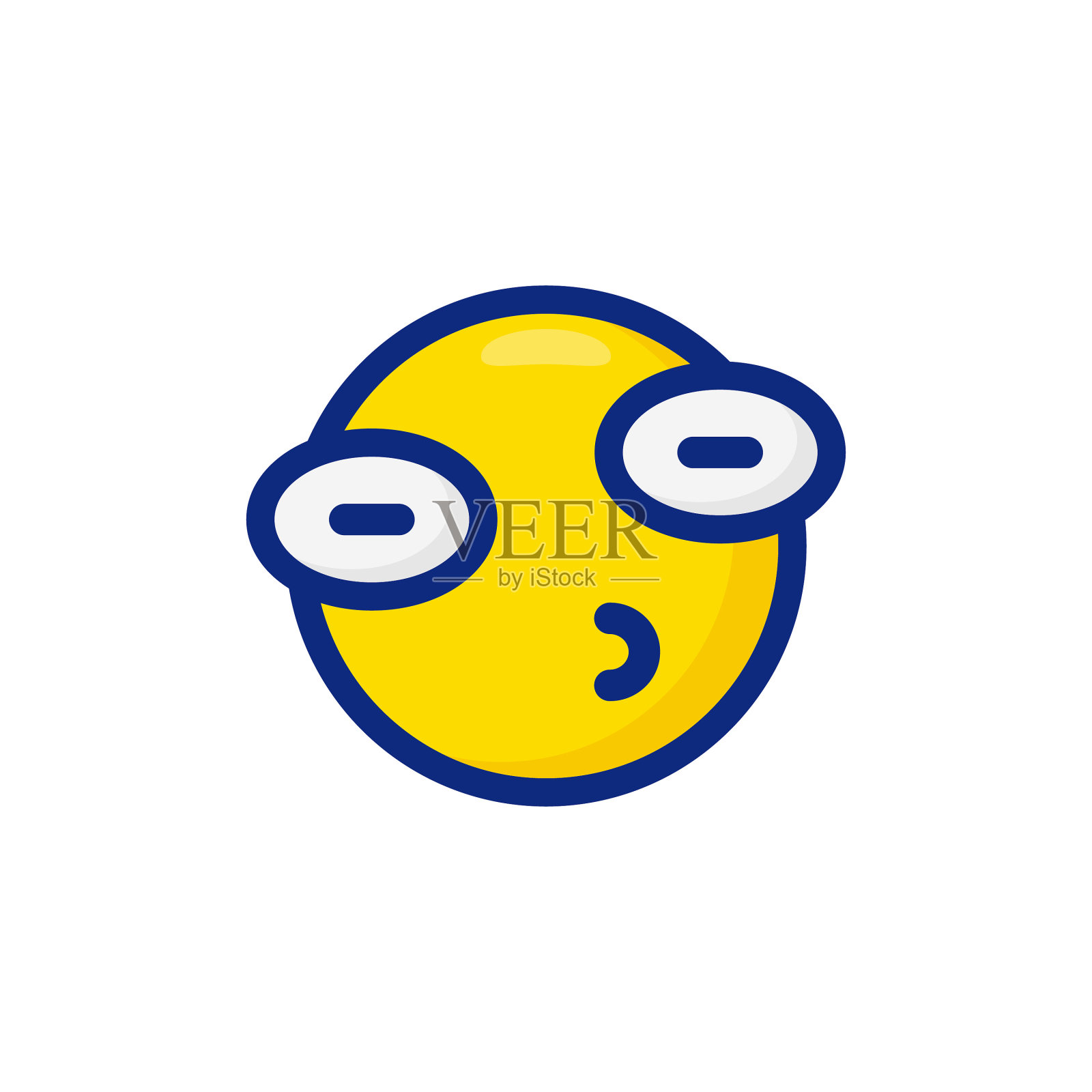 可爱的大眼睛表情插画图片素材