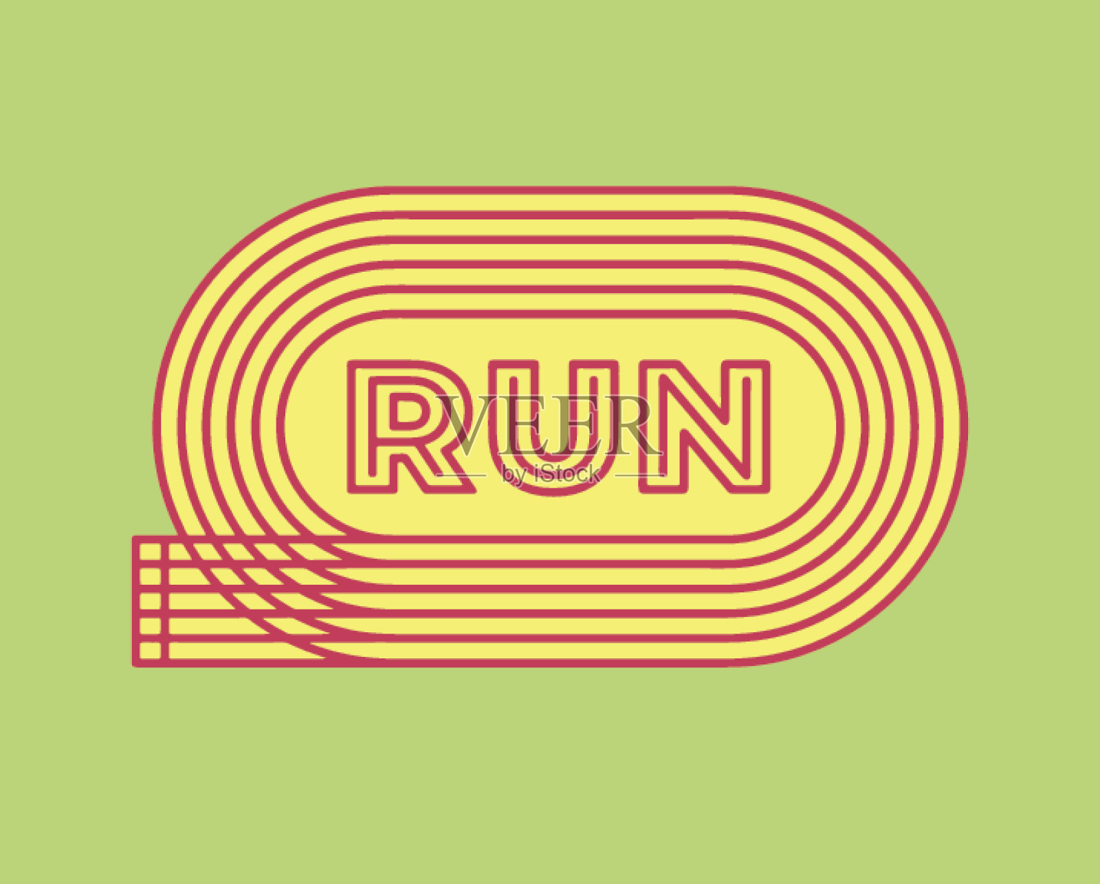 跑道插画图片素材