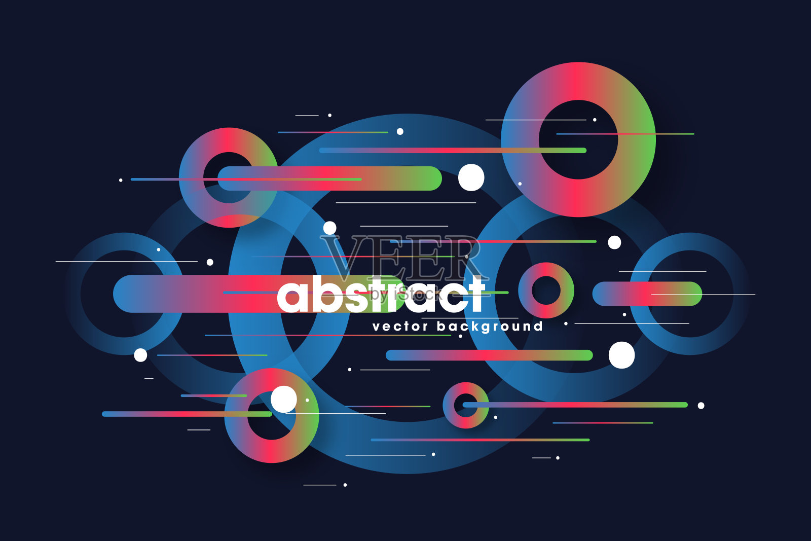具有动态线性和圆形的抽象背景插画图片素材