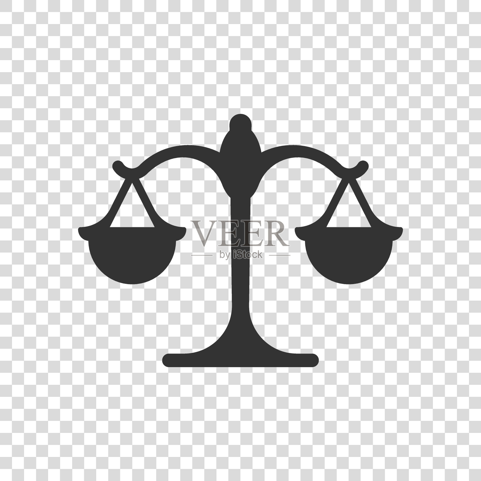 缩放图标在平坦的风格。天秤座矢量插图上孤立的背景。大比拼标志经营理念。图标素材