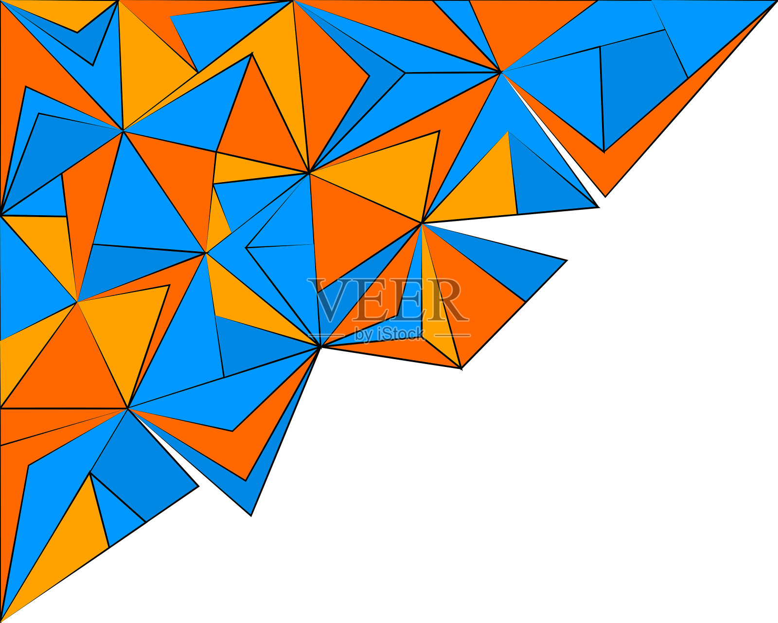 角落里发光颜色插画图片素材