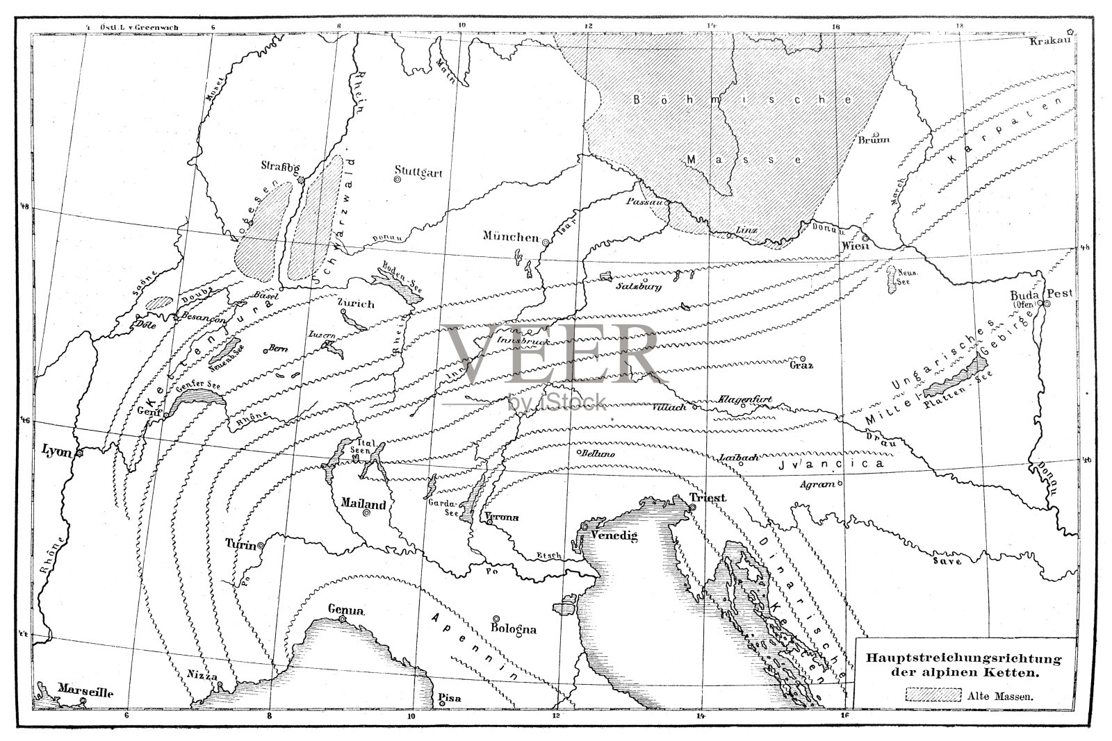 高山链缺失的主要方向。插画图片素材