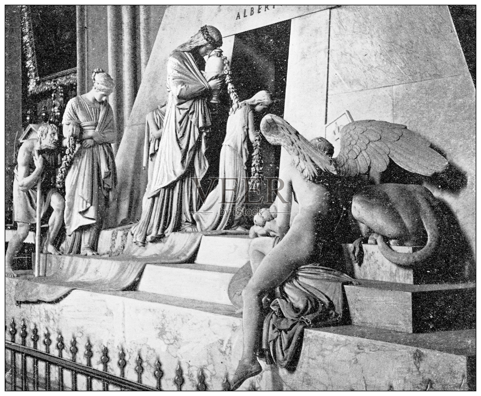 维也纳的古董旅行照片:克里斯蒂娜公爵夫人的陵墓插画图片素材