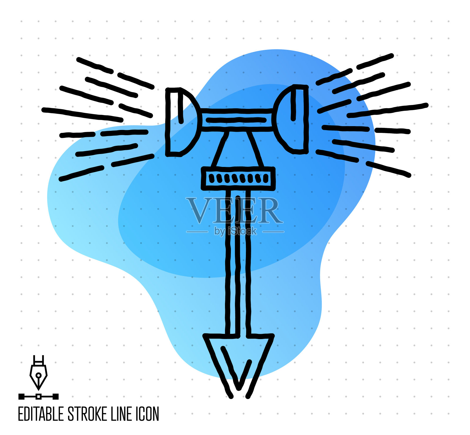 农业灌溉矢量可编辑线插图插画图片素材