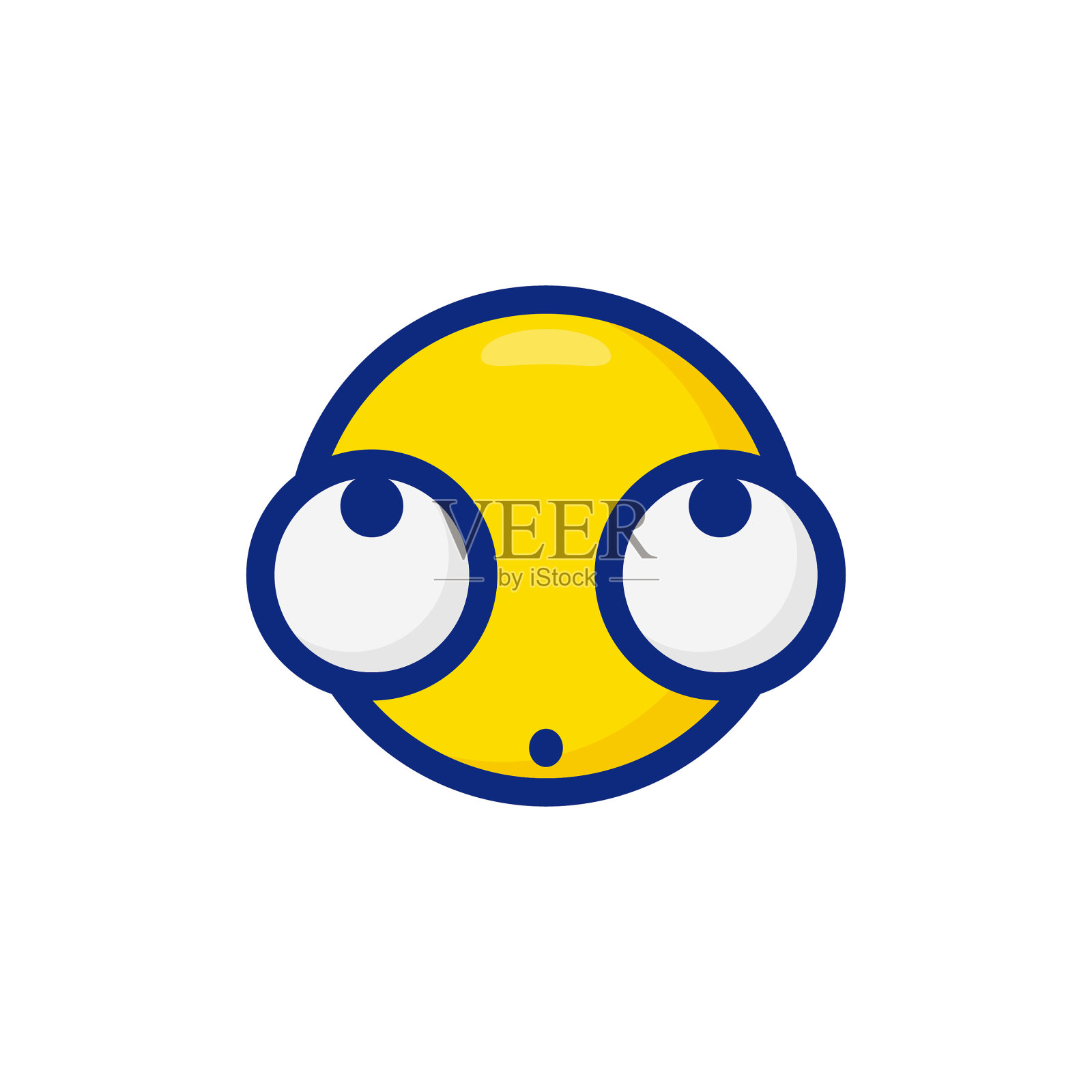 可爱的大眼睛表情插画图片素材