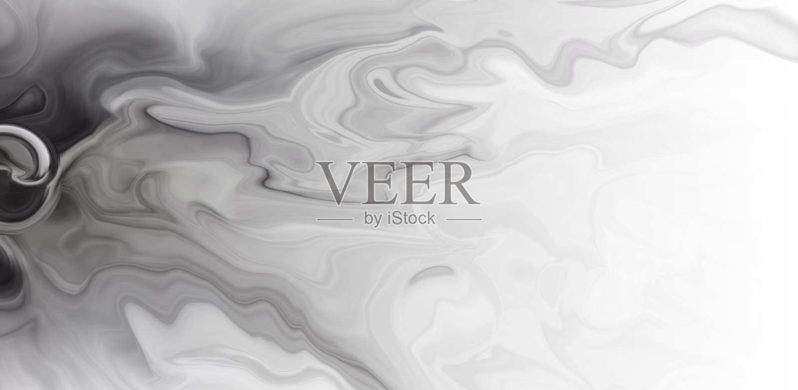 黑色抽象烟雾在白色背景上插画图片素材