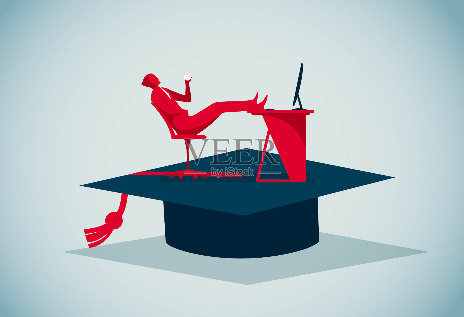 轻松的工作插画图片素材