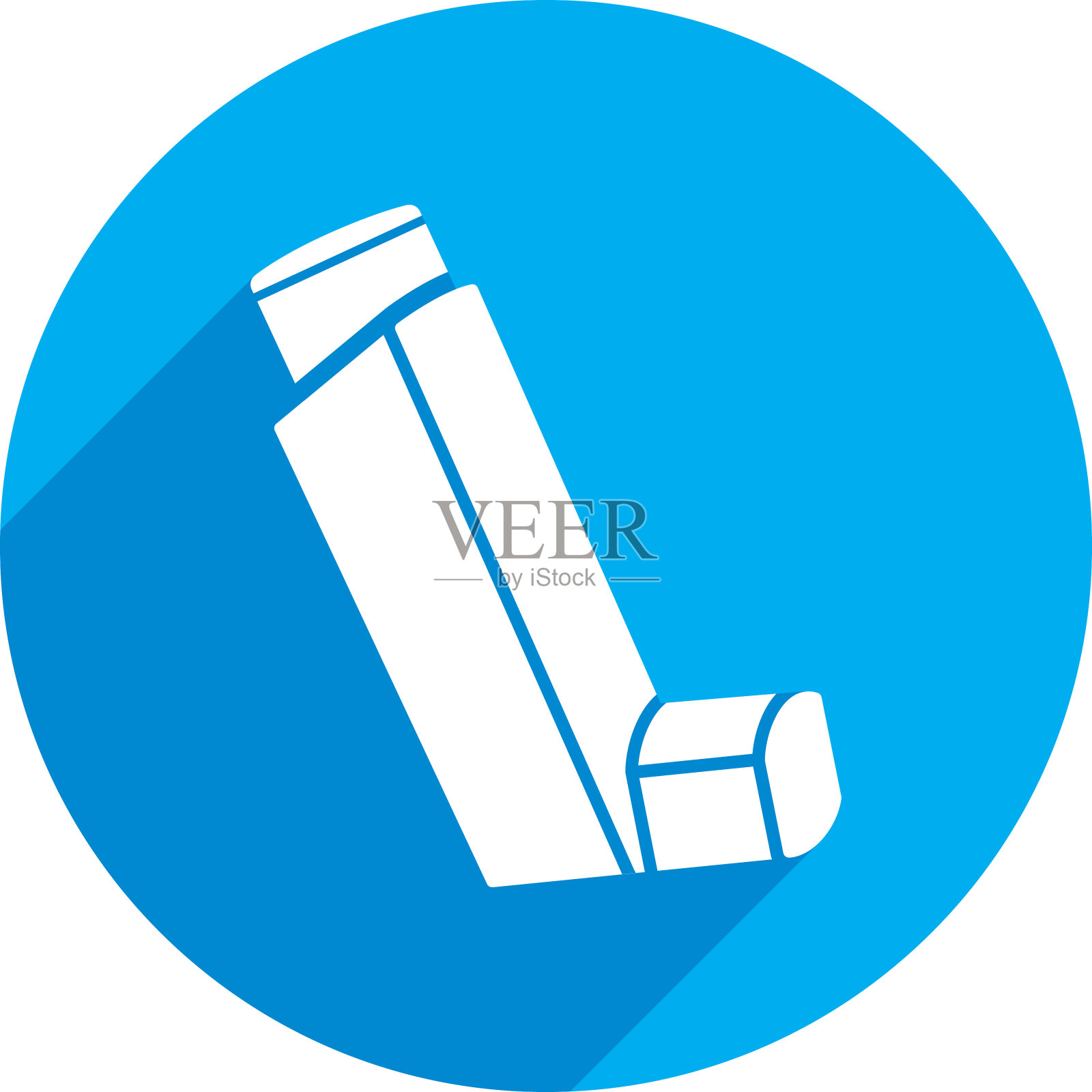 哮喘吸入器图标剪影插画图片素材