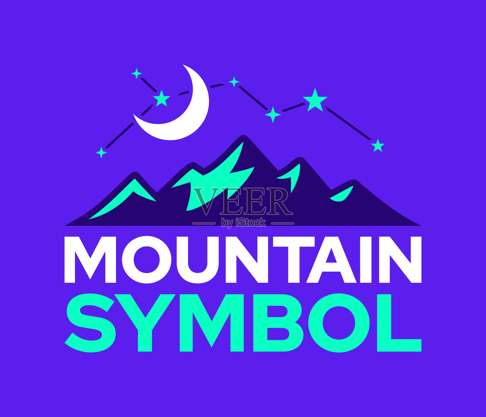 山冒险符号设计元素插画图片素材