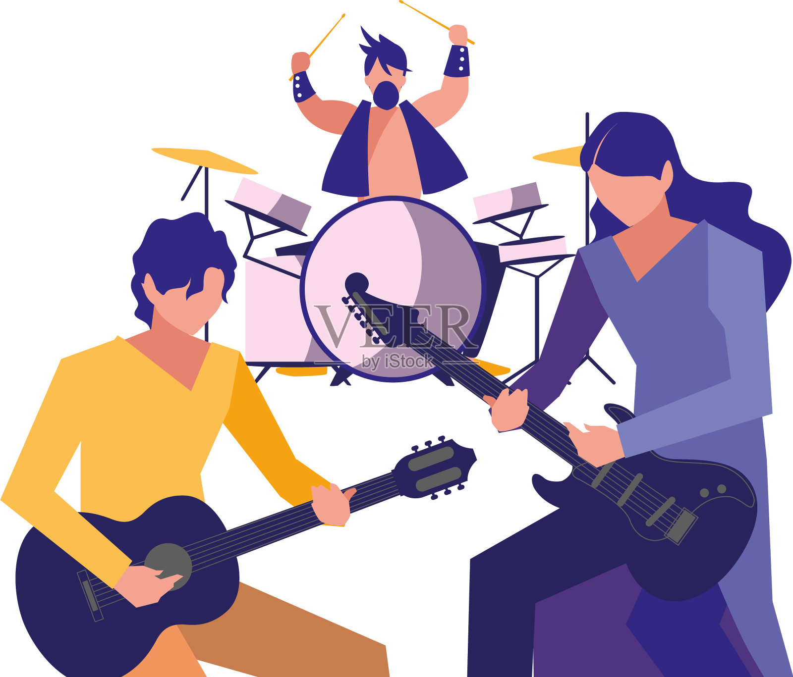 人音乐家音乐会活动设计插画图片素材