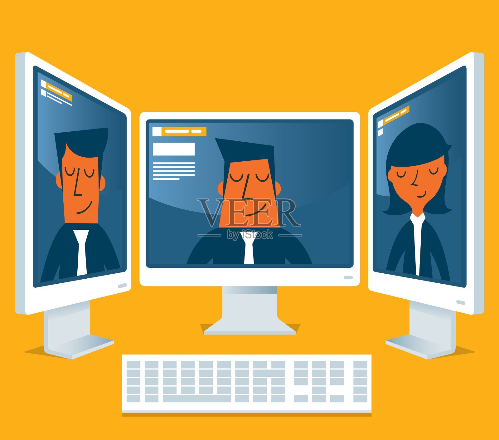 交流股票插画图片素材