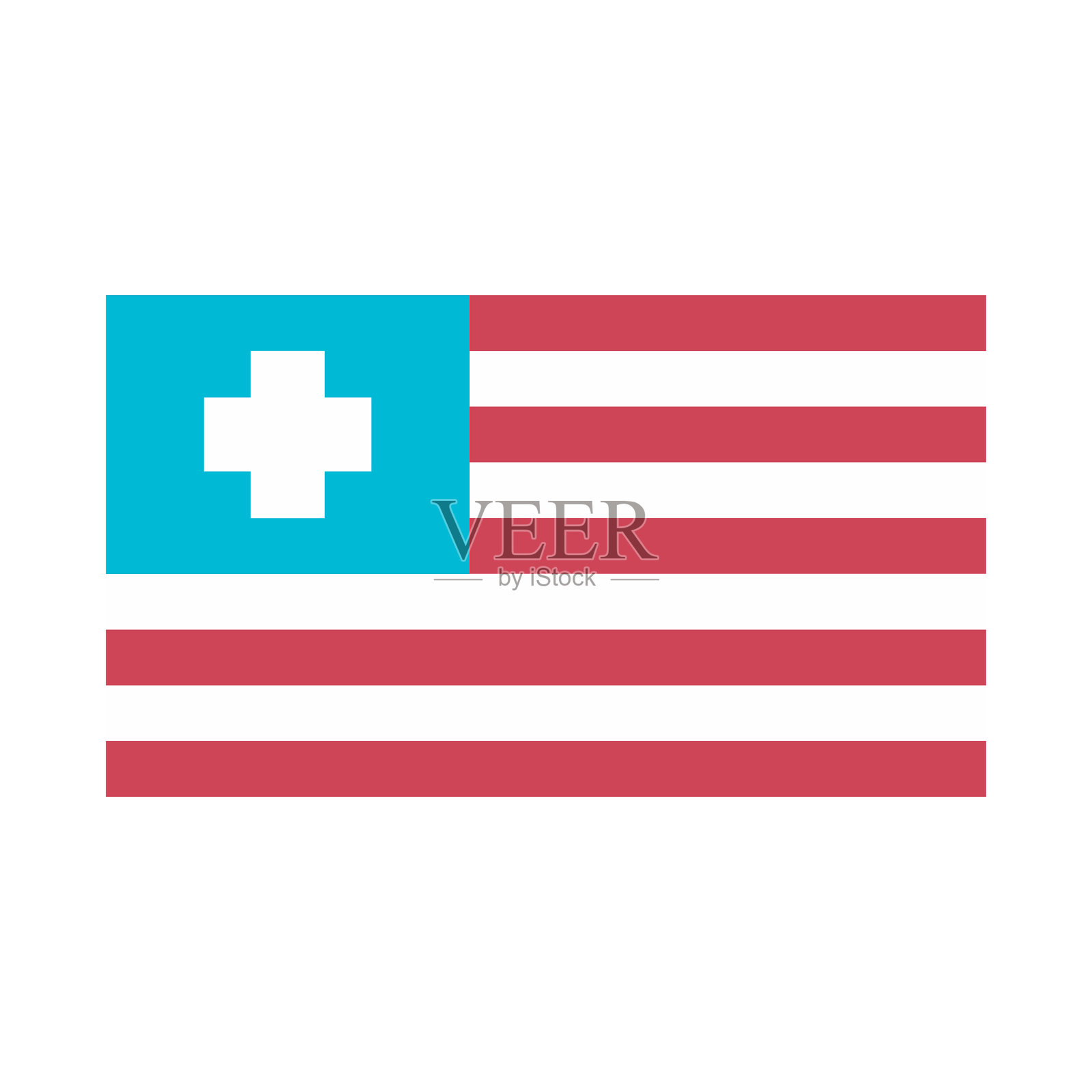 美国国旗的设计插画图片素材