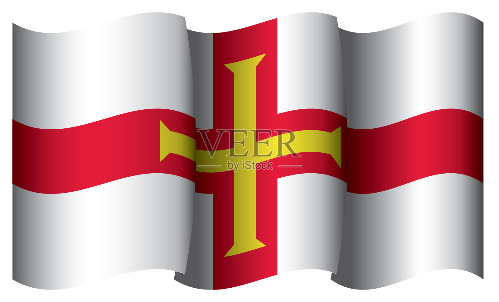 根西岛的旗帜设计元素图片