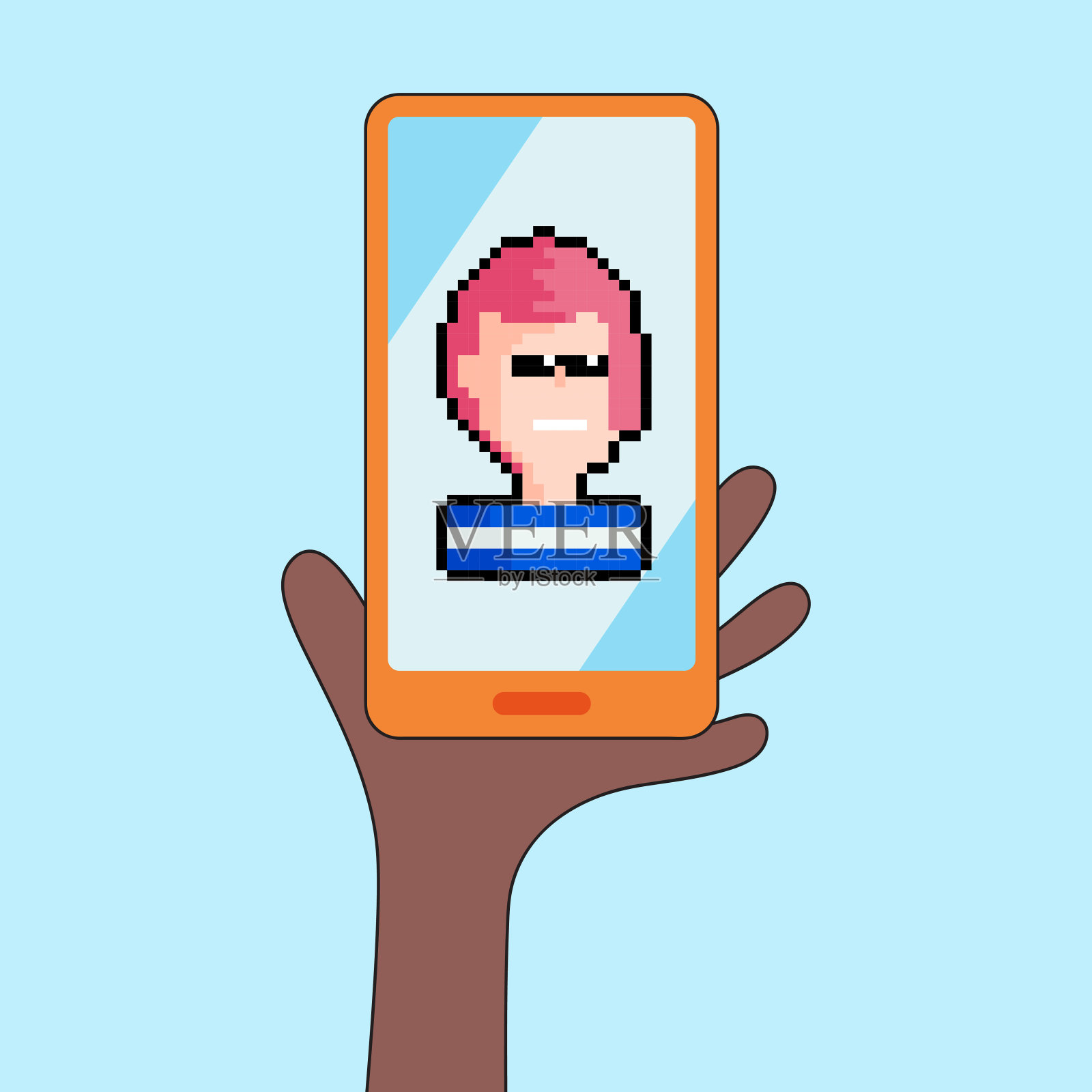 加以干预令牌。插画图片素材