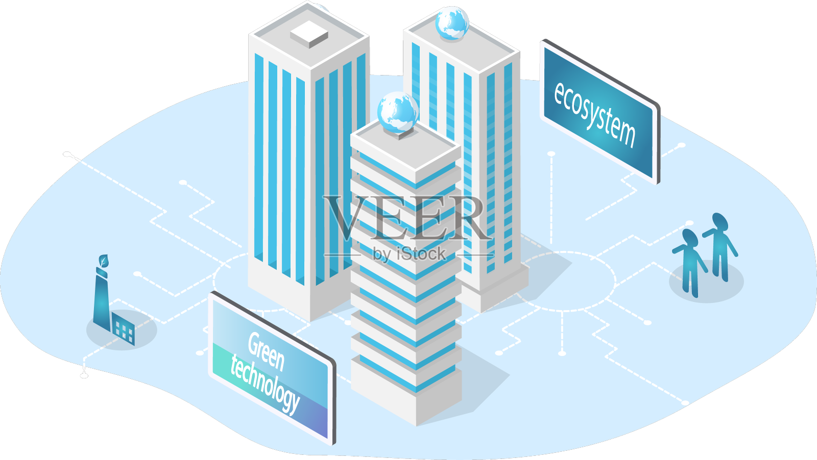 创新绿色科技生态智能系统设计元素图片