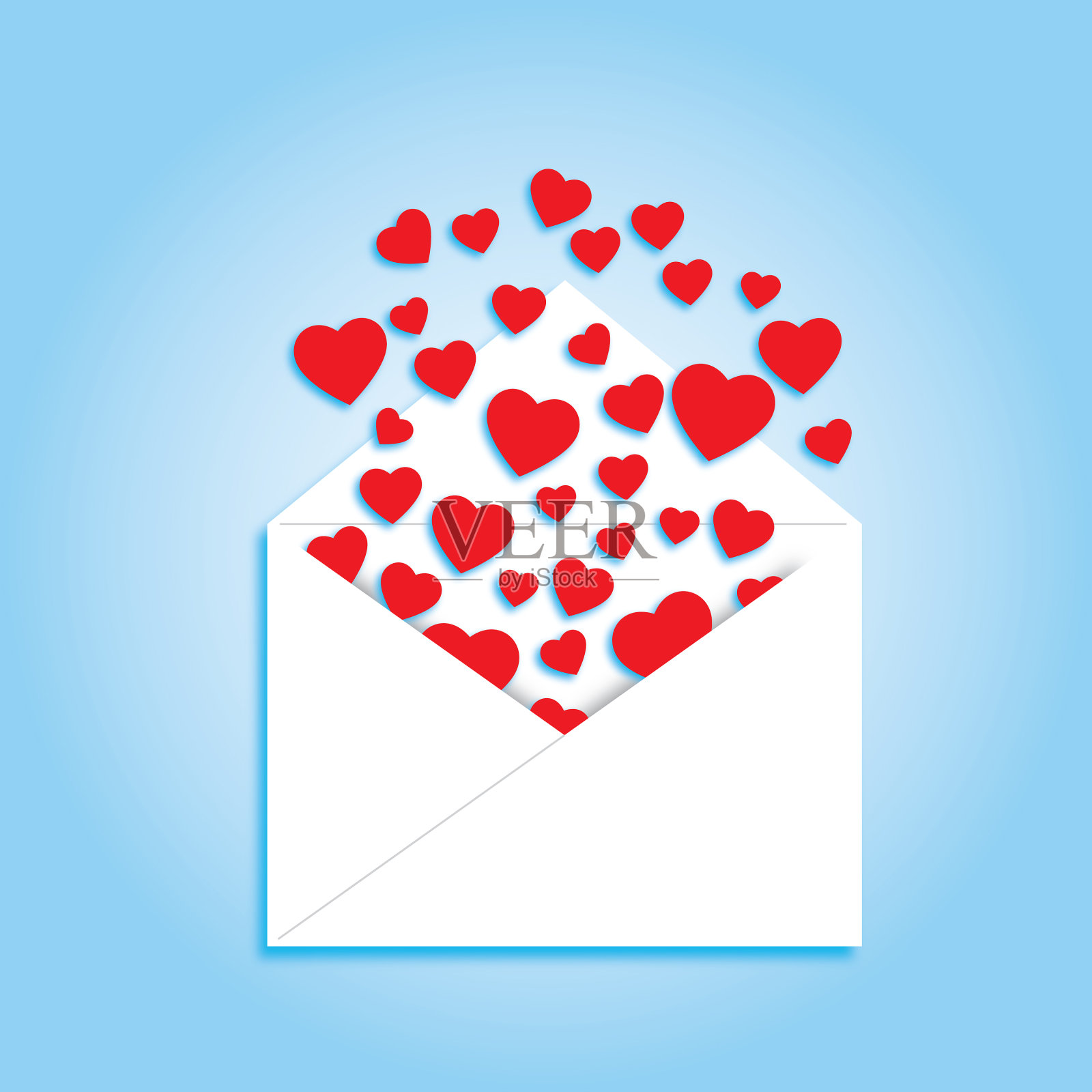 情人节的情书插画图片素材