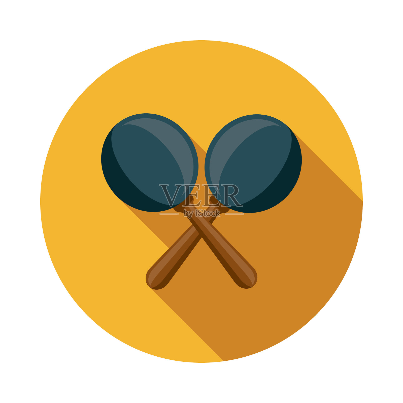 沙球乐器图标插画图片素材