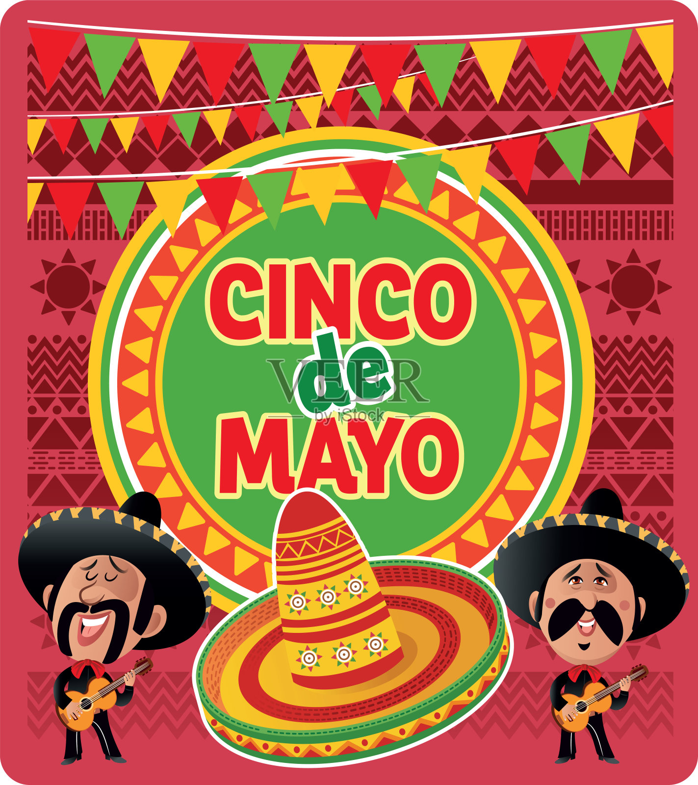 5月5日，墨西哥的联邦假日，墨西哥万岁设计模板素材