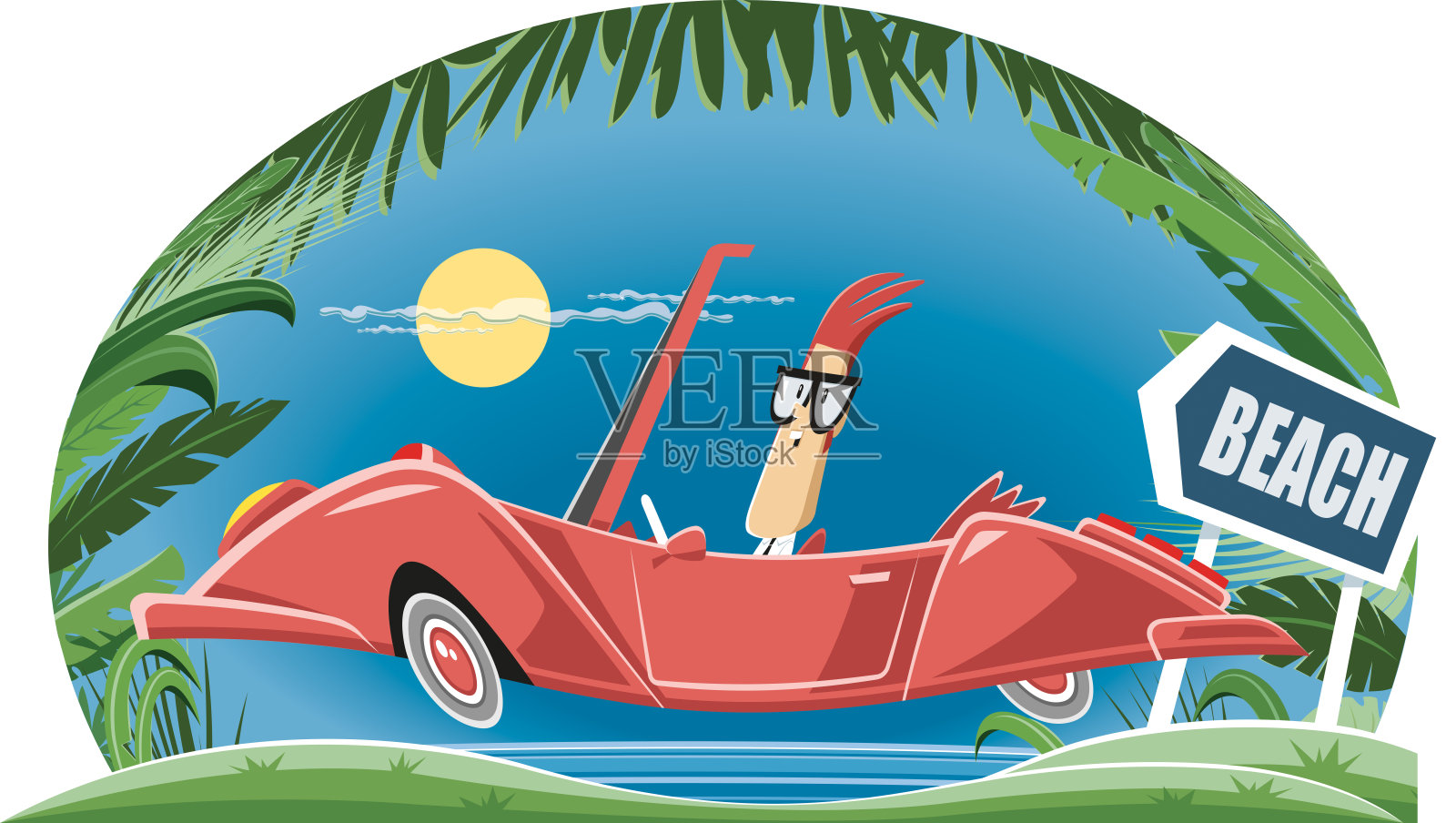 汽车经销66插画图片素材