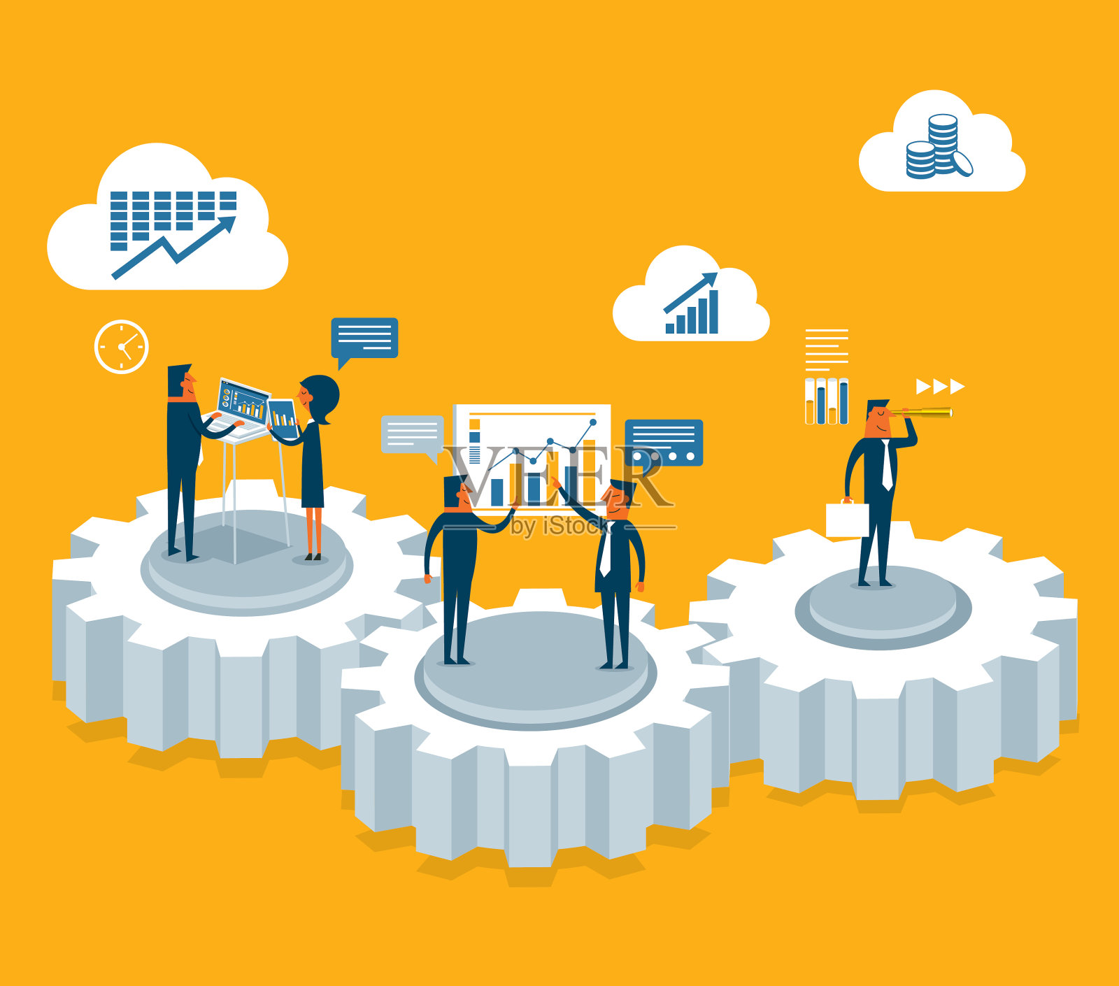 团队合作插画图片素材