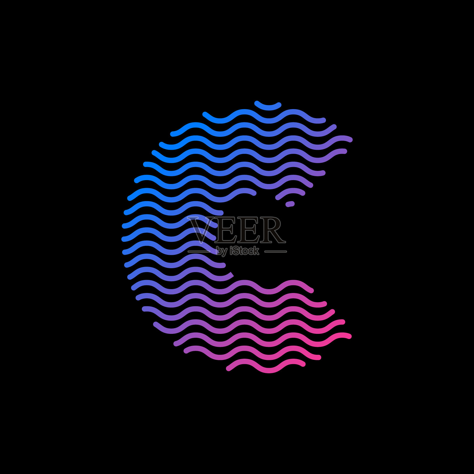 带有字母C的标志。插画图片素材